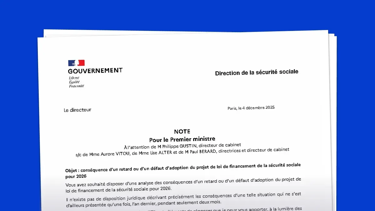 La note de la Direction de la Sécurité sociale analysant l’absence de vote d’un PLFSS